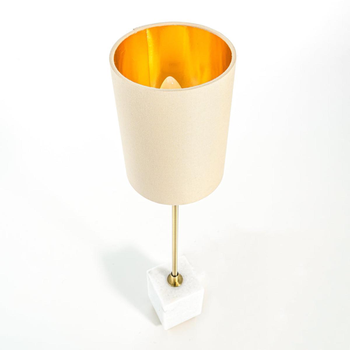 RV Astley Lindau Table Lamp White Marble And Antique Brass – image 3