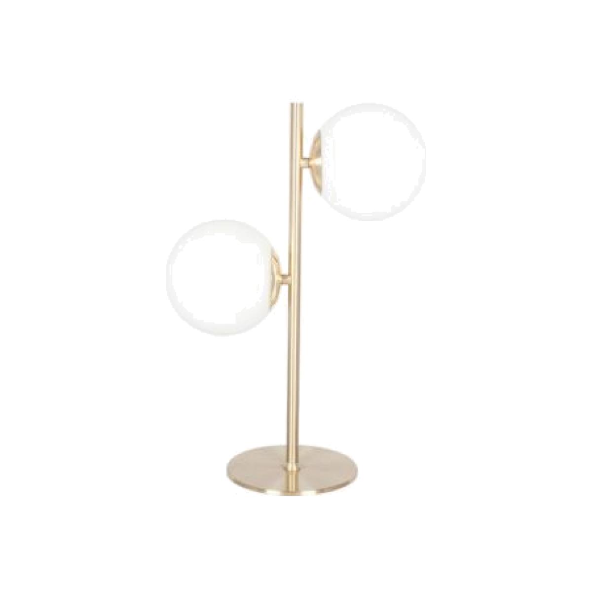 Pacific Lifestyle Astrerope White Orb Gold Metal Table Lamp