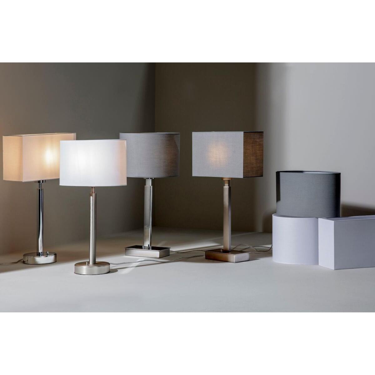 Roma Mix & Match USB Table Lamp in Bright Silver – image 1