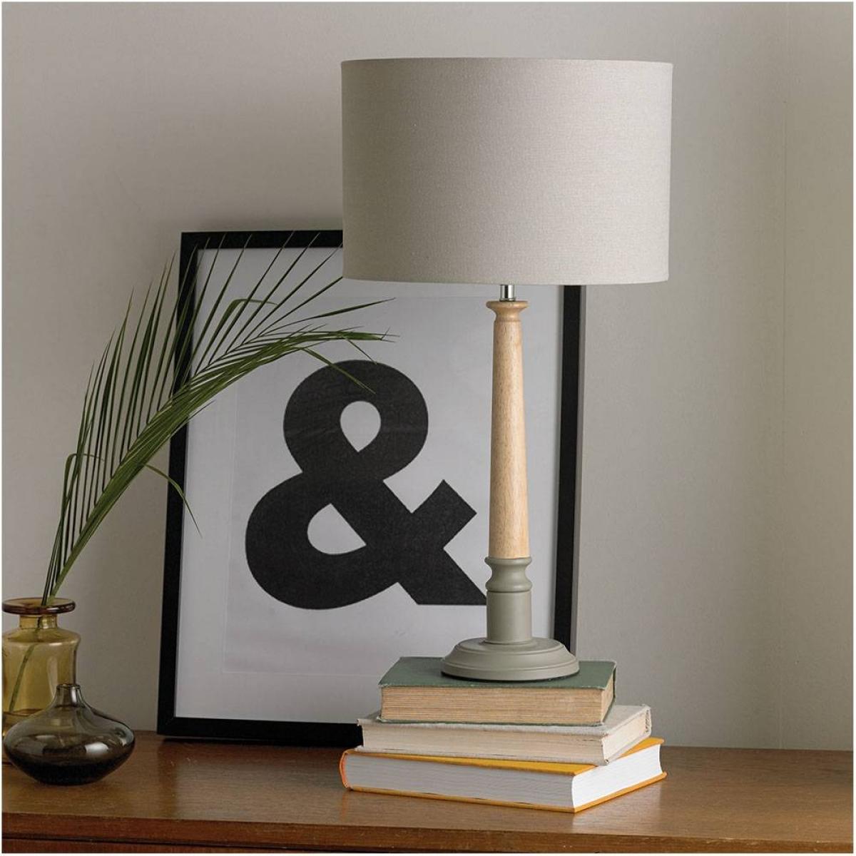 Oslo 58cm Table Lamp Natural Grey – image 2