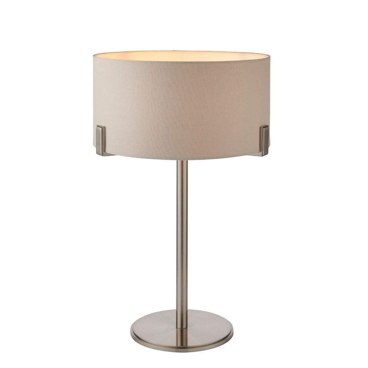 Hayfield Satin Nickel & Grey Table Lamp – image 2