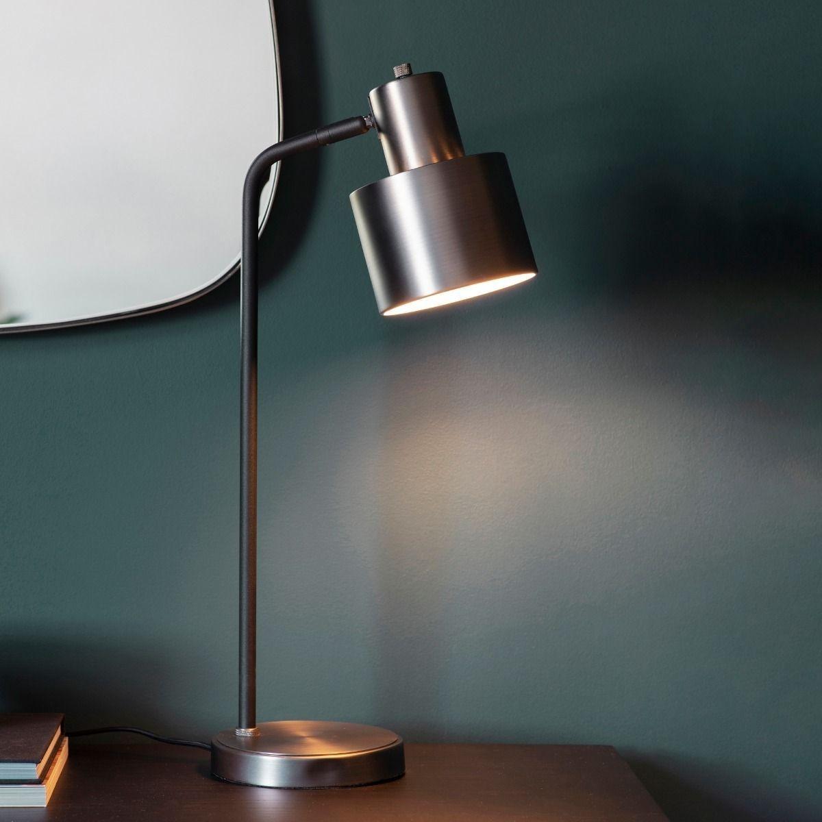 Mayfield Brushed Silver & Black Table Lamp – image 3