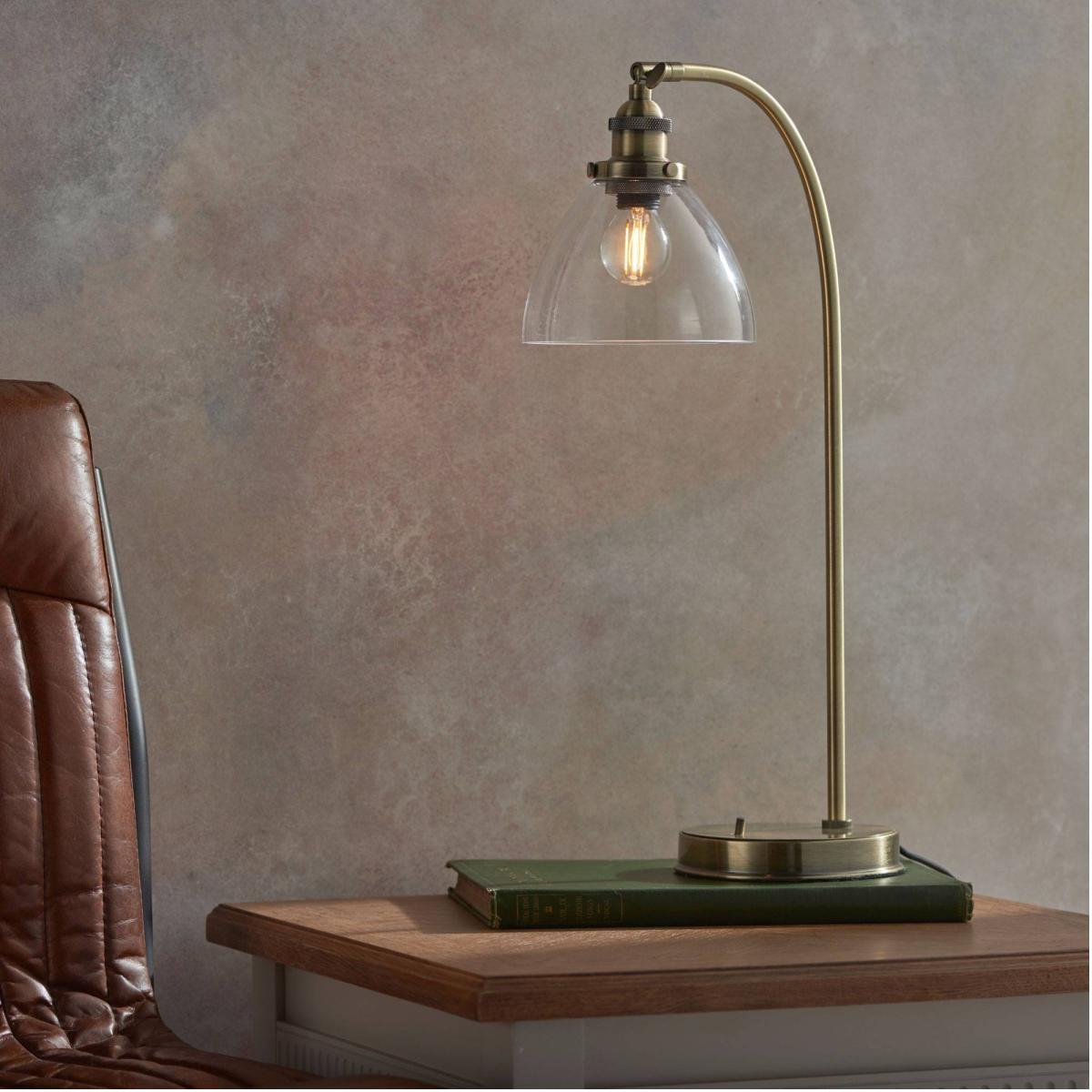 Hansen 53cm Table Lamp Antique Brass – image 1