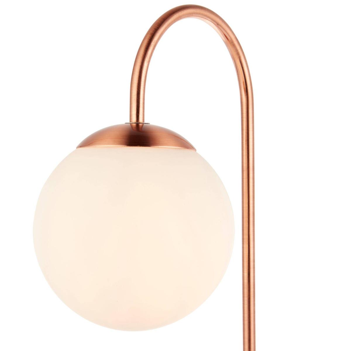 Gerda 1 Light 50cm Copper Table Lamp with Opal Glass Shade – image 2