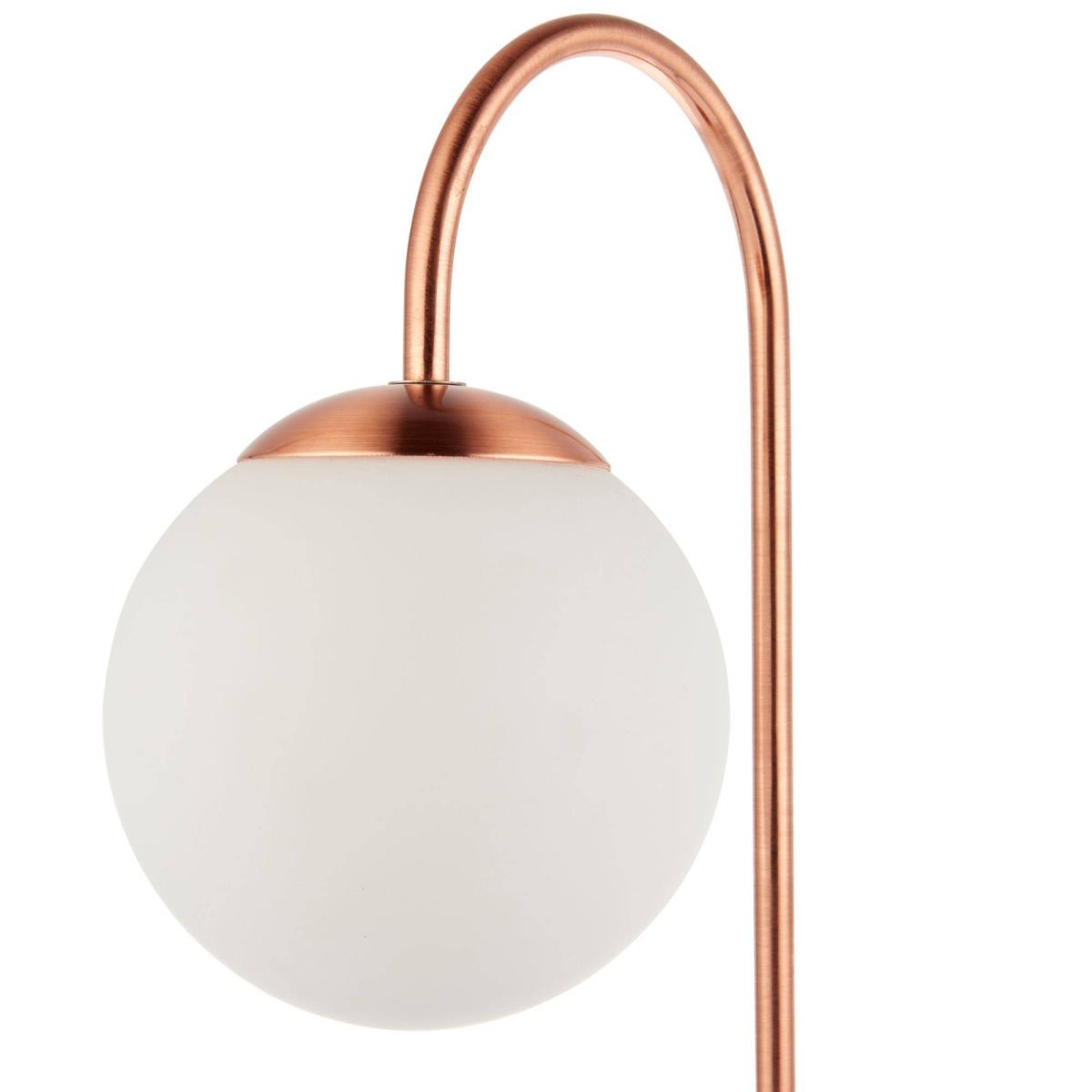 Gerda 1 Light 50cm Copper Table Lamp with Opal Glass Shade – image 3