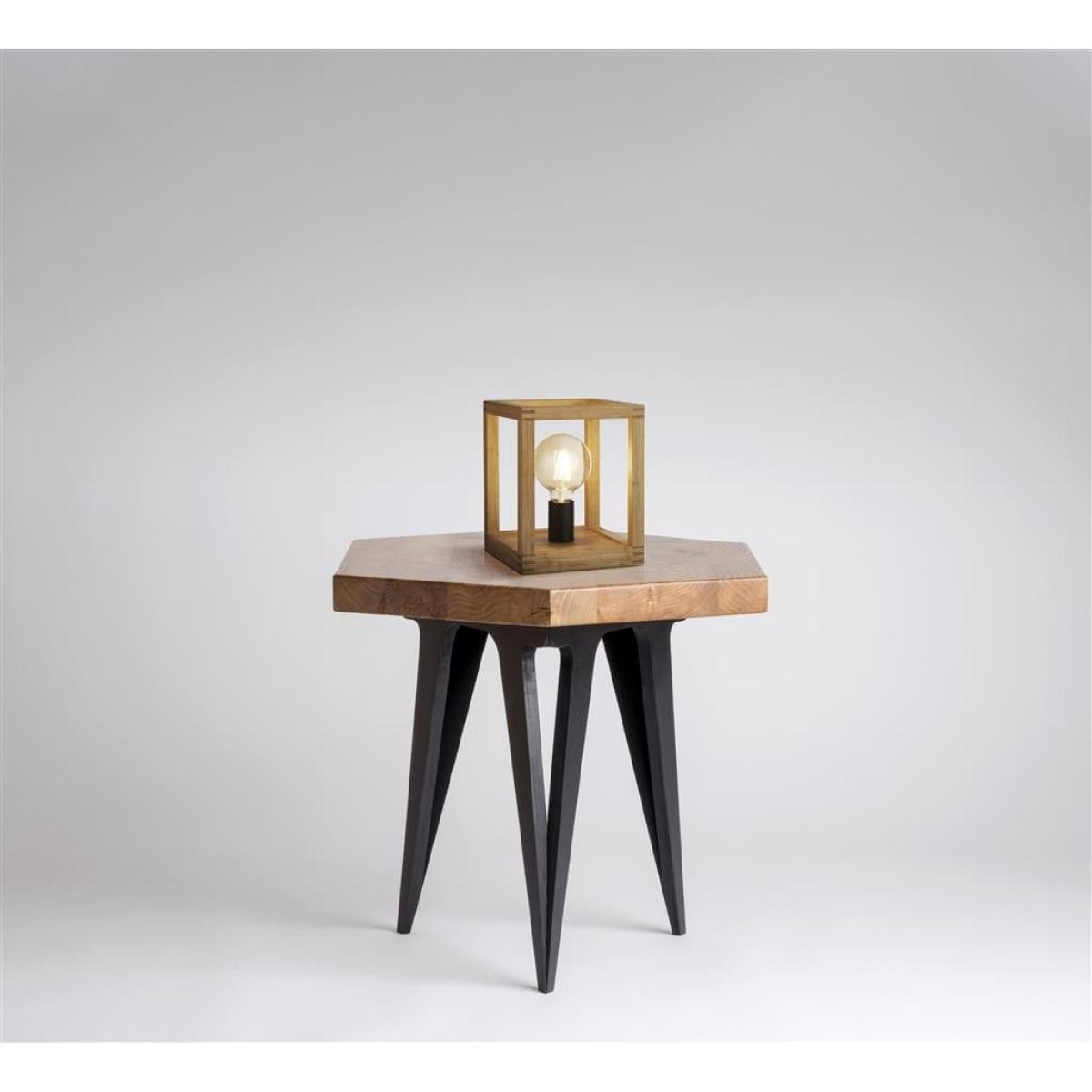 Square Wooden Table Lamp – image 4