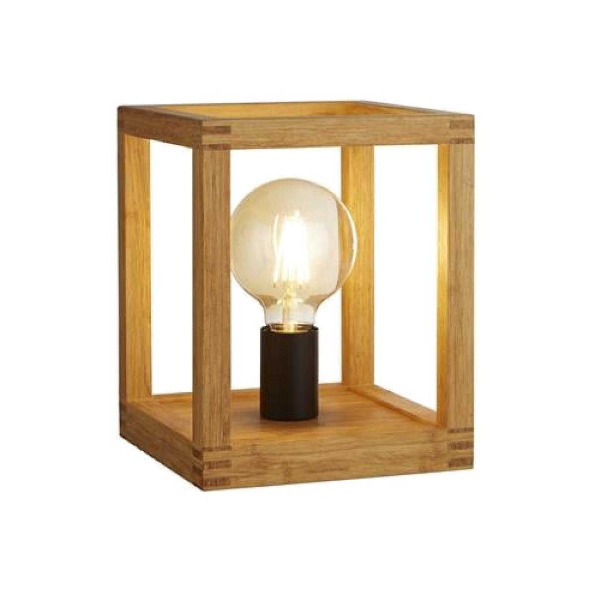 Square Wooden Table Lamp – image 1