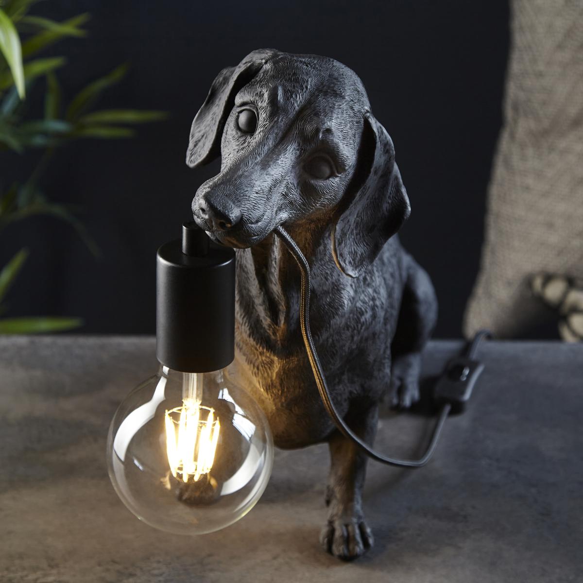 Wally Black Dog Table Lamp – image 3