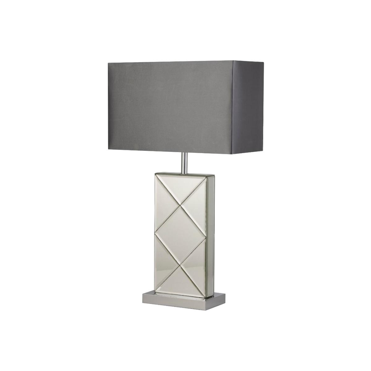 Soraya Polished Chrome & Grey Table Lamp – image 1