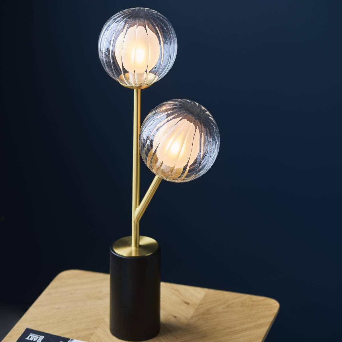 Udo 2 Light Satin Brass Table Lamp – image 3