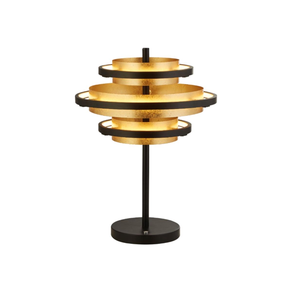 Hive 3 Light LED Warm White Black/Gold Table Lamp