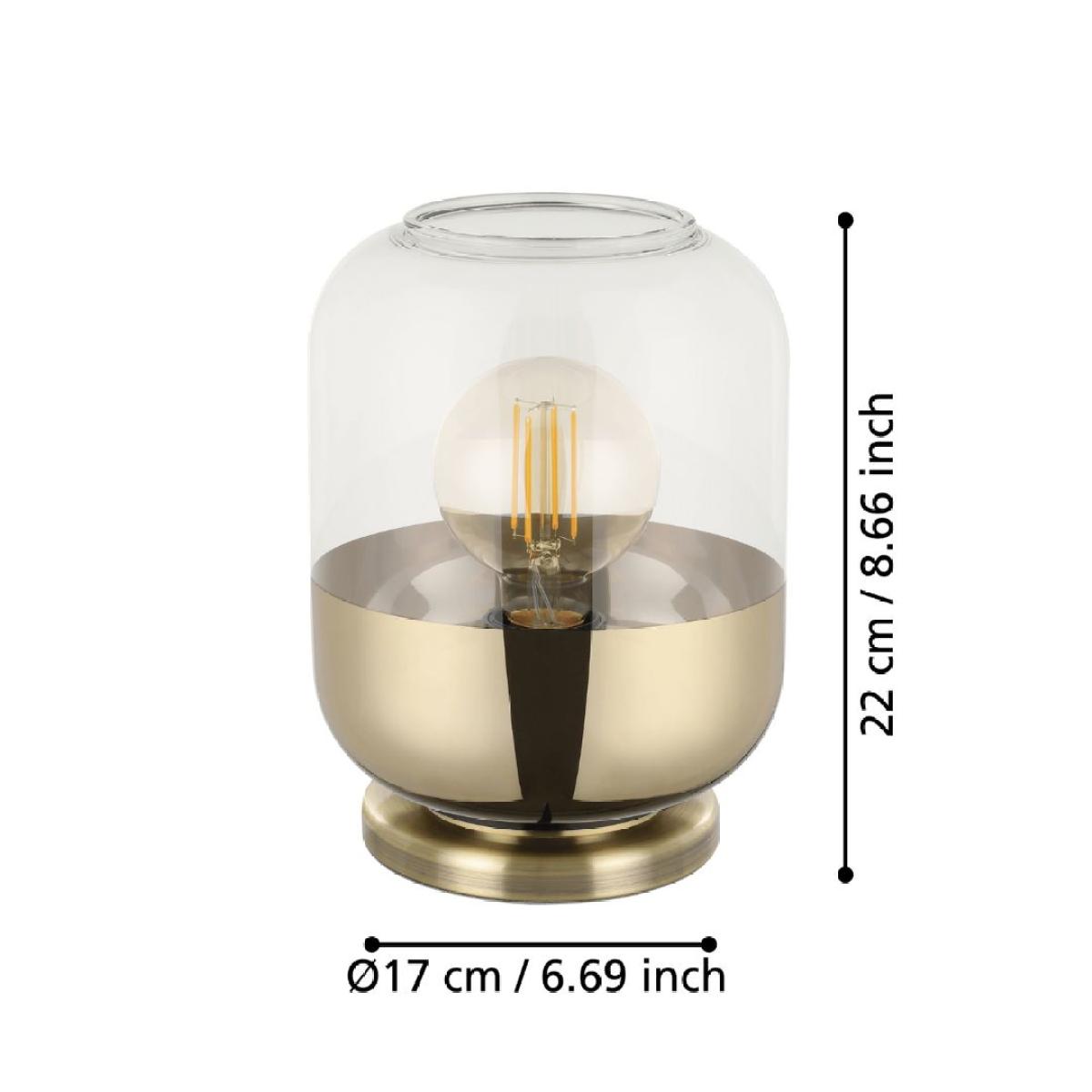 Maryvilla Gold and Clear Glass Table Lamp – image 4