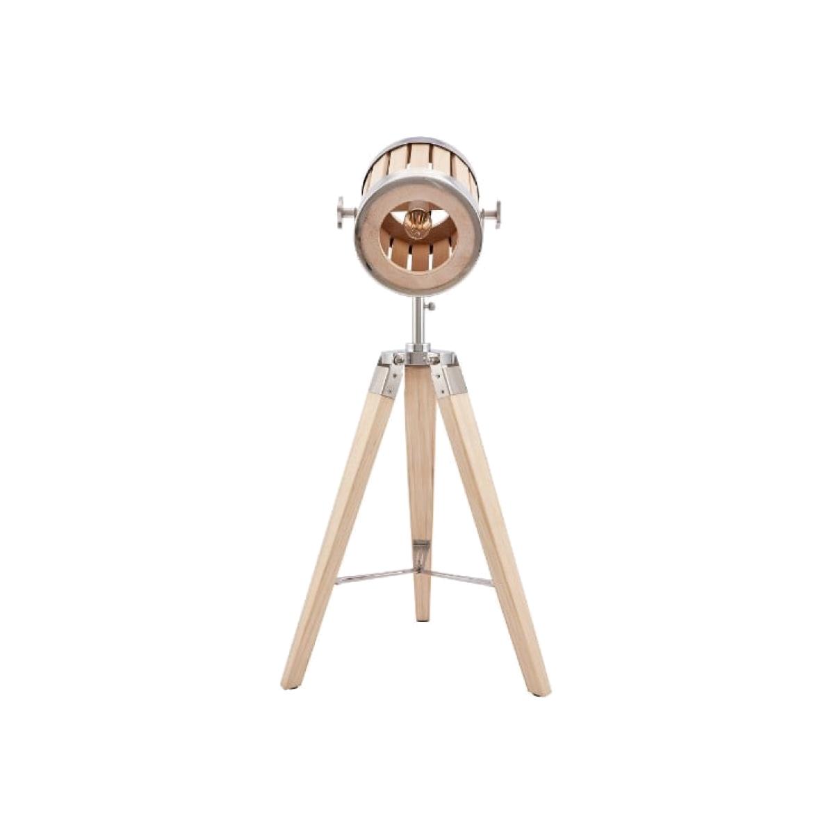 Staithes Natural Wood Tripod Table Lamp – image 1