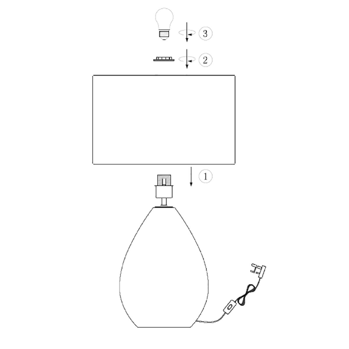 Waltham Glass Table Lamp – image 5