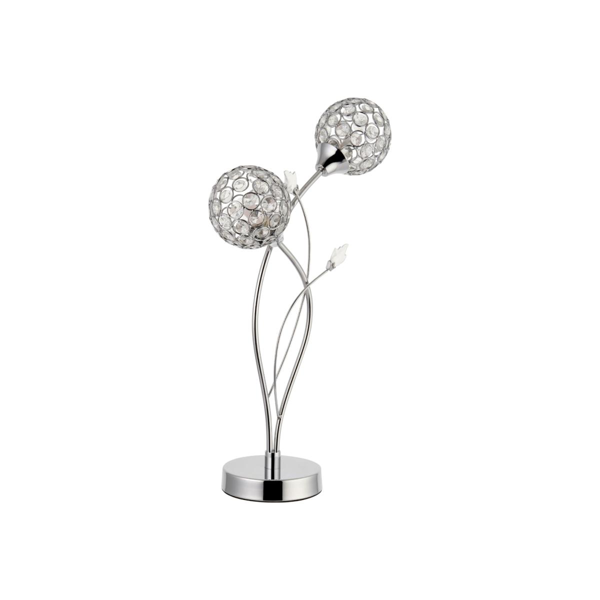 Edna 2 Light Polished Chrome Table Lamp