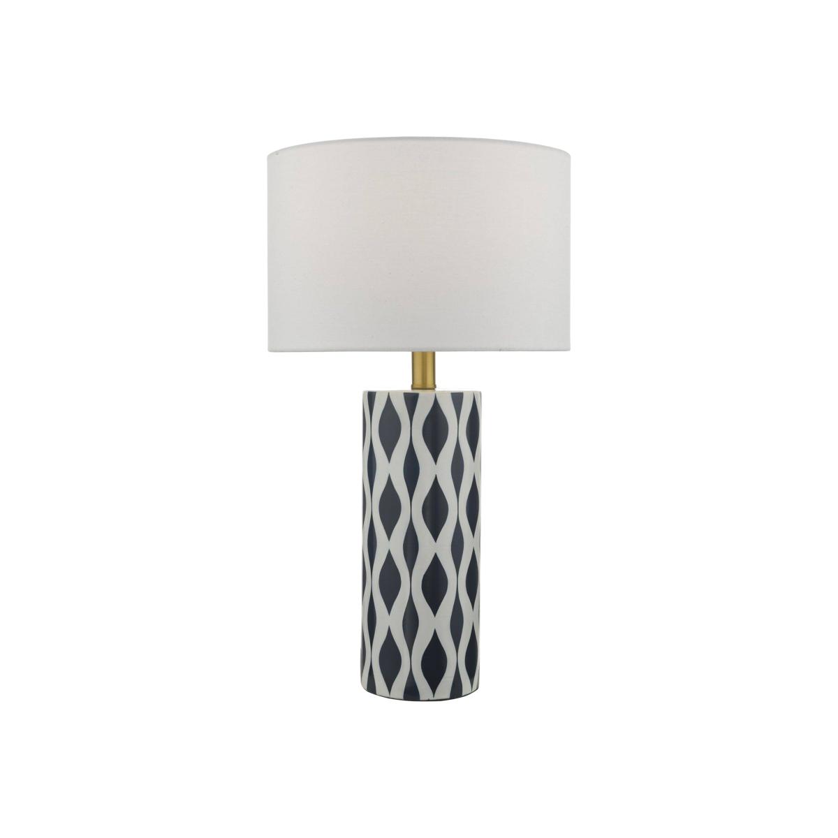 Weylin Navy and White 56cm Table Lamp