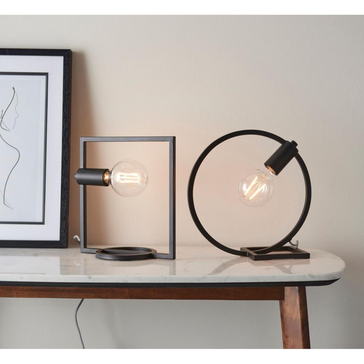 Shape 1 Light Black Rectangle Table Lamp – image 2