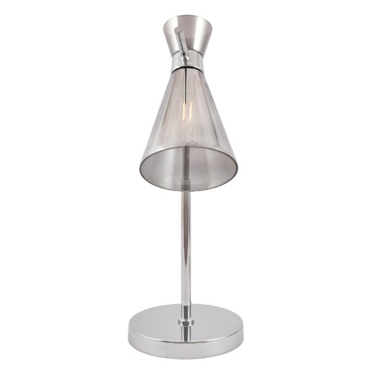 Monroe Smoked Glass & Silver Table Lamp – image 2