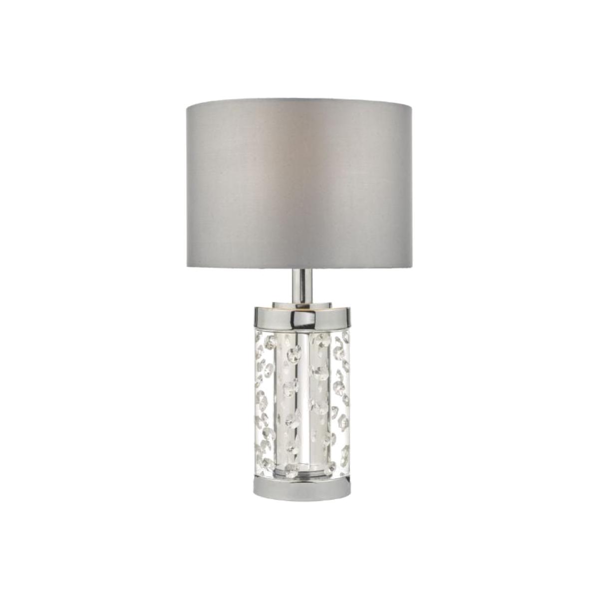 Rosana Small Polished Chrome & Crystal Table Lamp