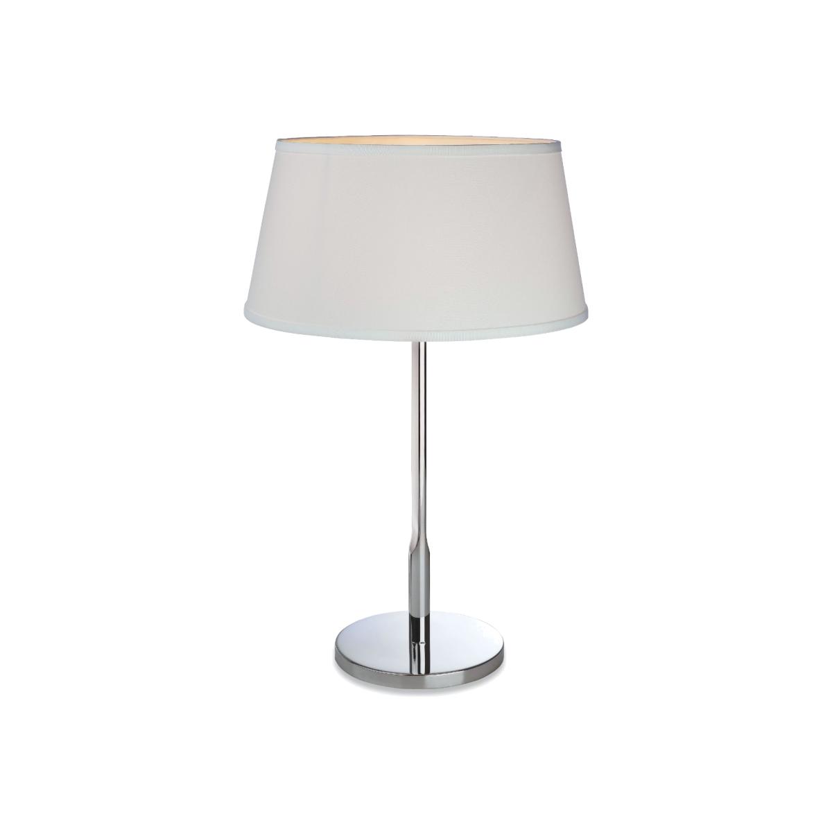 Transition Polished Steel and Cream Table Lamp