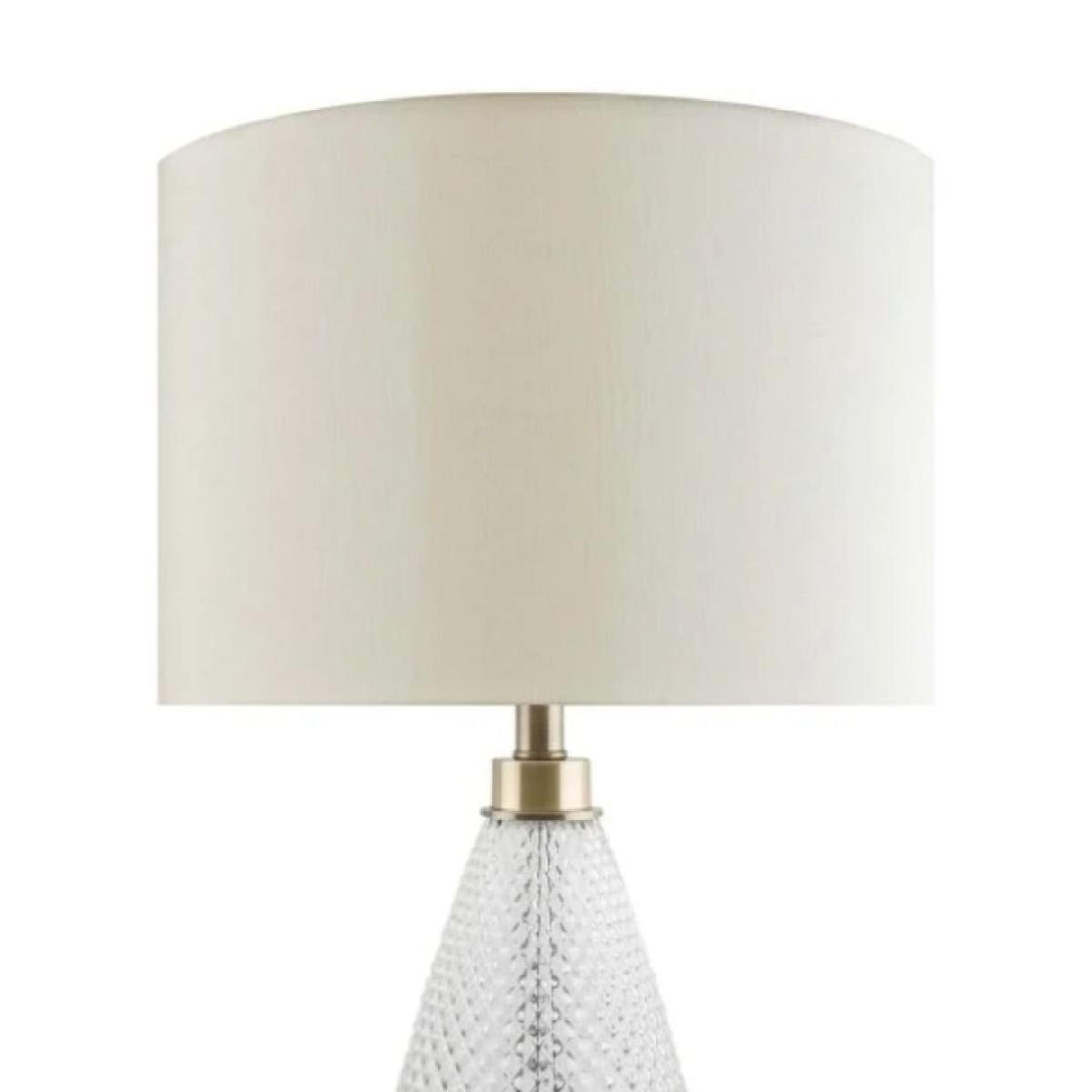 VIRGINIA 1 LIGHT ANTIQUE BRASS AND TEXTURED GLASS TABLE LAMP – image 4