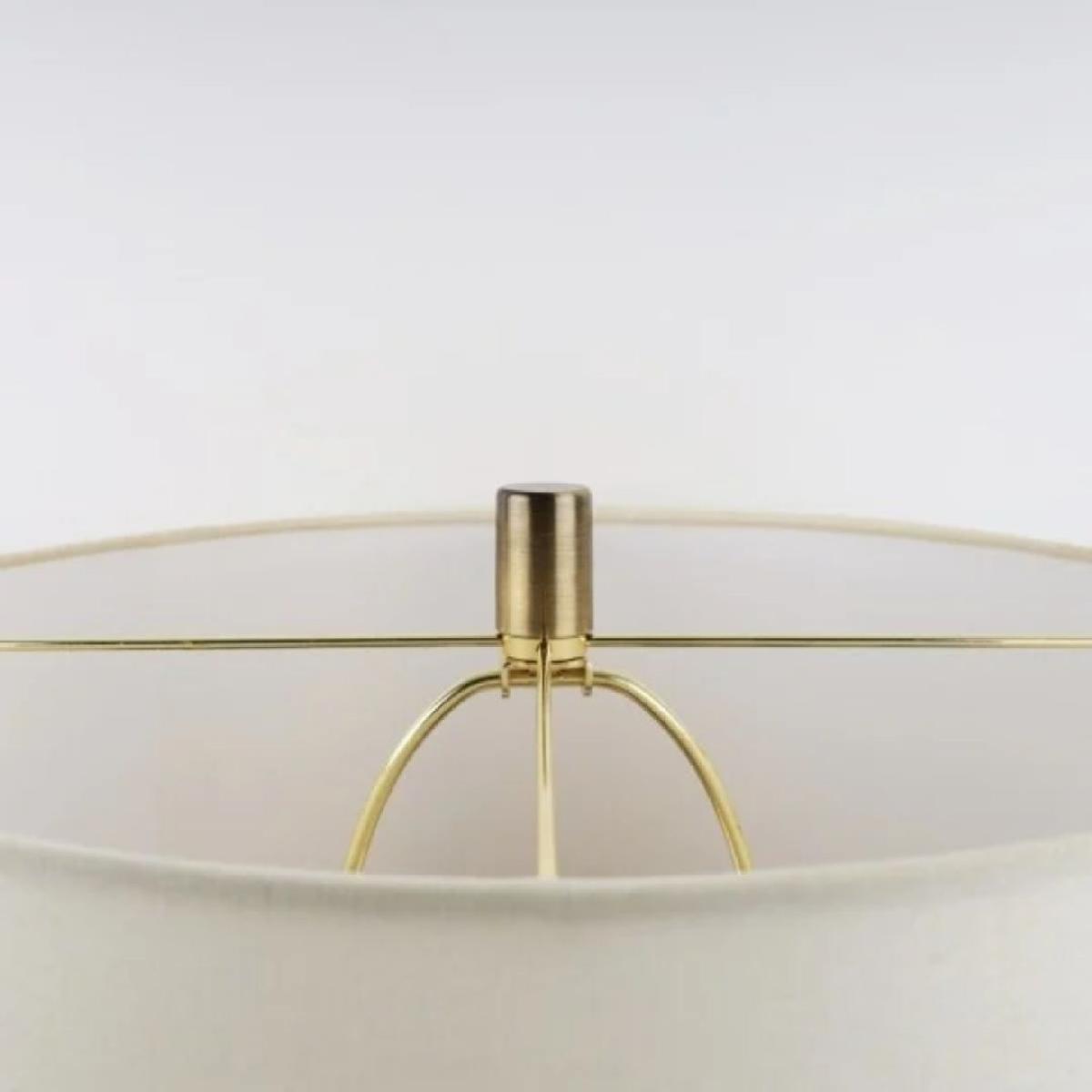 VIRGINIA 1 LIGHT ANTIQUE BRASS AND TEXTURED GLASS TABLE LAMP – image 5
