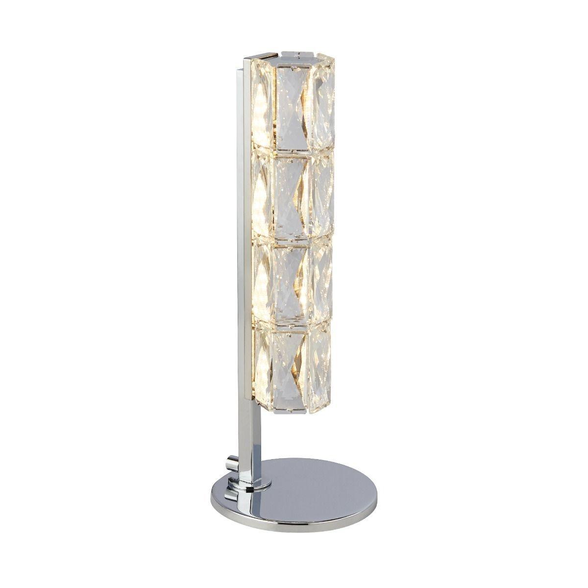 Remy Polished Chrome & Crysal Table Lamp – image 2