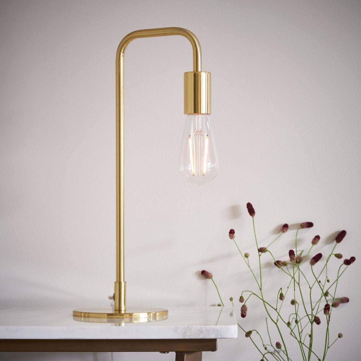 Rubens 45cm Table Lamp Satin Gold – image 3