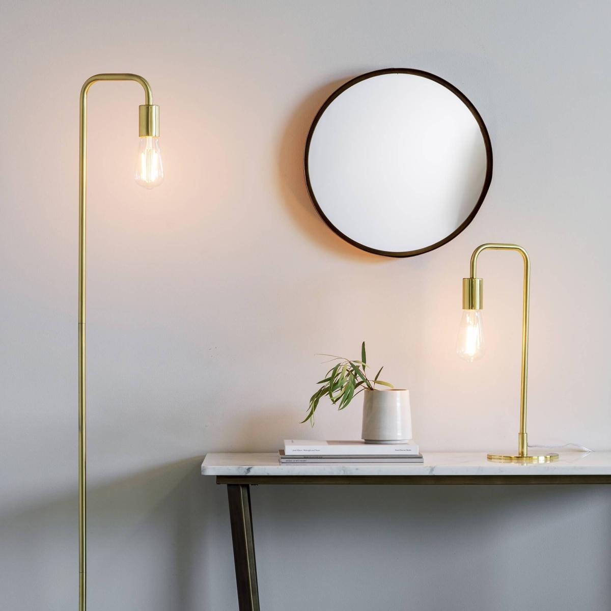 Rubens 45cm Table Lamp Satin Gold – image 4