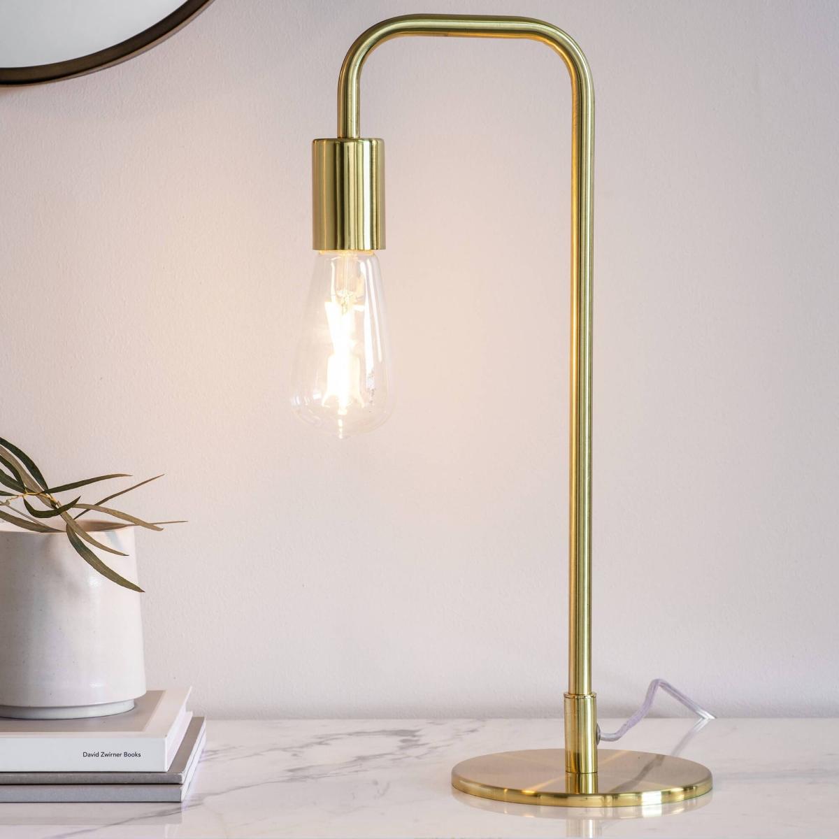 Rubens 45cm Table Lamp Satin Gold – image 5