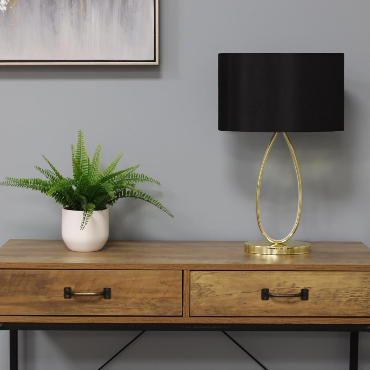 Zabina LED Gold & Black Table Lamp – image 2