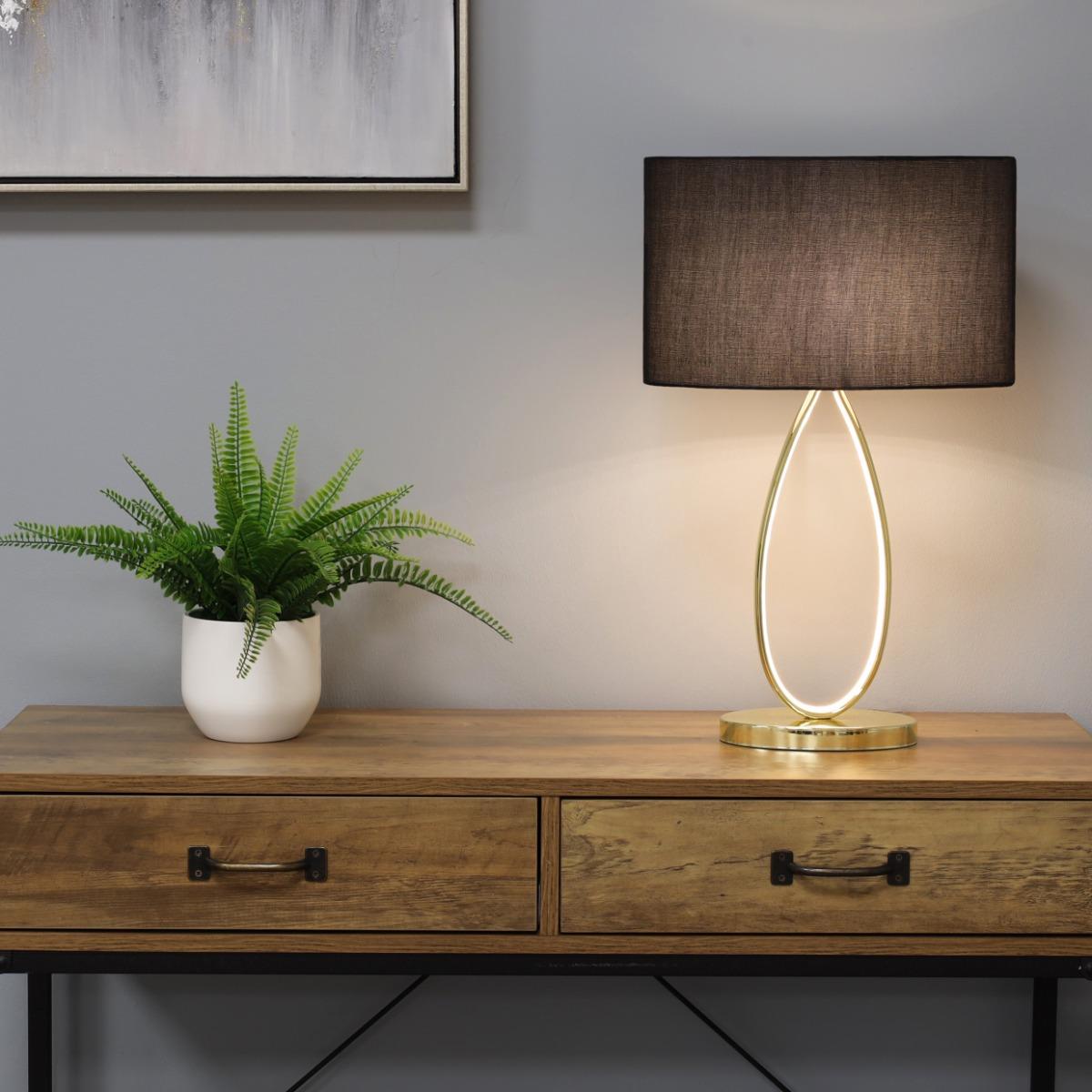 Zabina LED Gold & Black Table Lamp – image 1