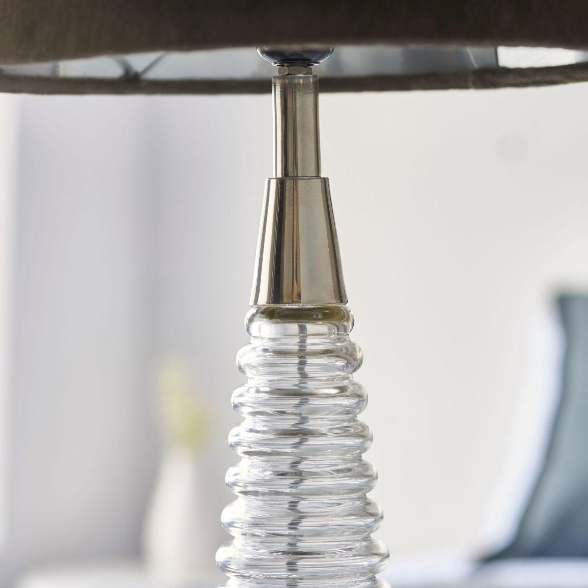 Naia Nickel & Taupe Table Lamp – image 6