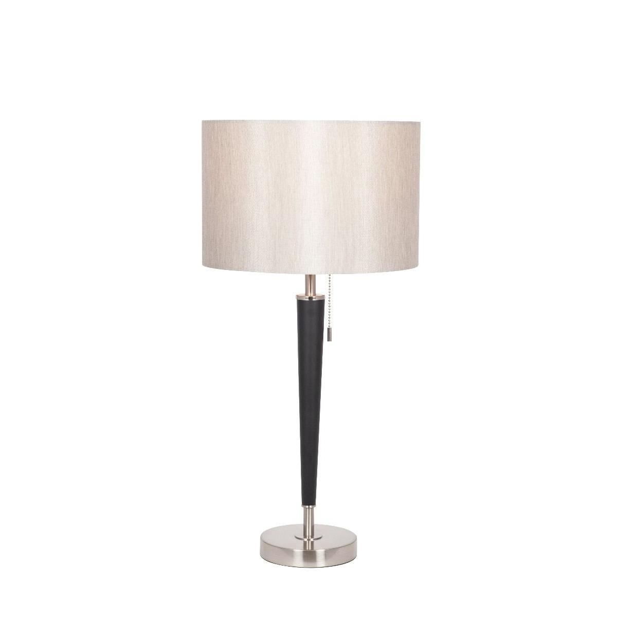 Lowrly Brushed Silver and Black Table Lamp – image 2