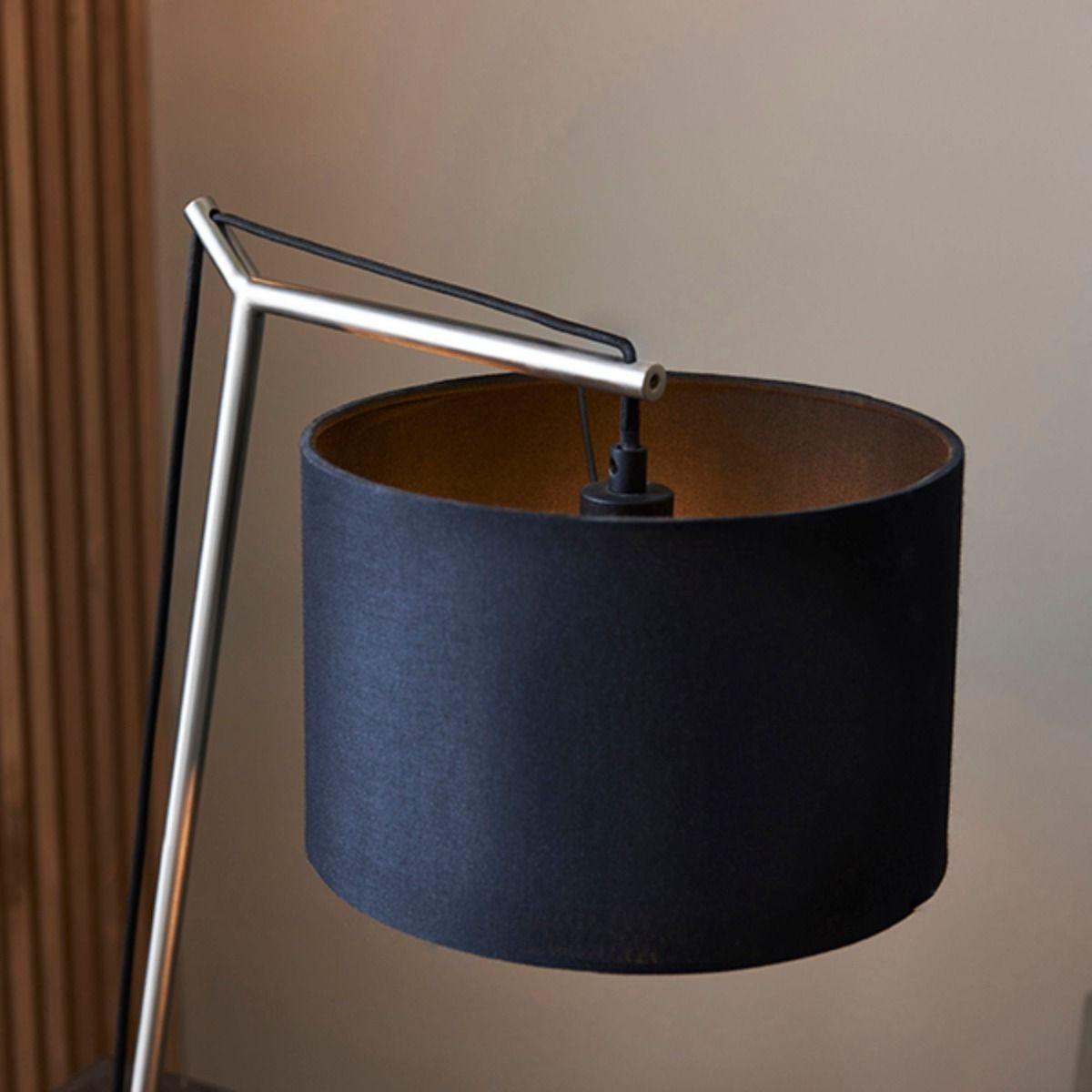 Zaira Nickel and Black Table Lamp – image 3