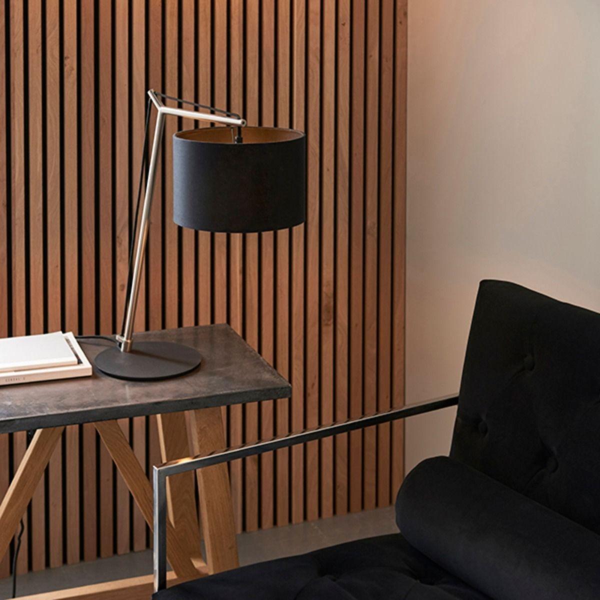 Zaira Nickel and Black Table Lamp – image 4