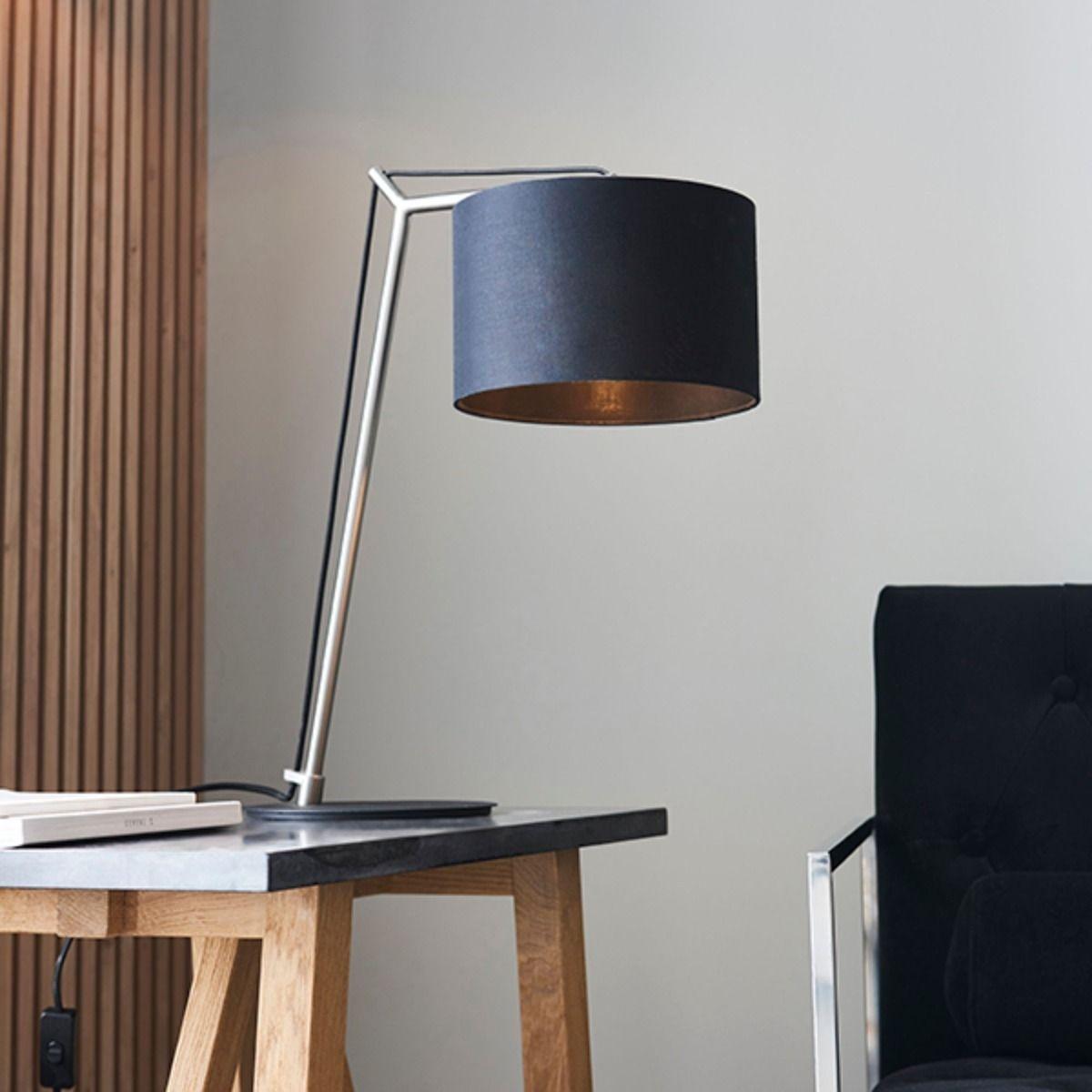 Zaira Nickel and Black Table Lamp – image 5