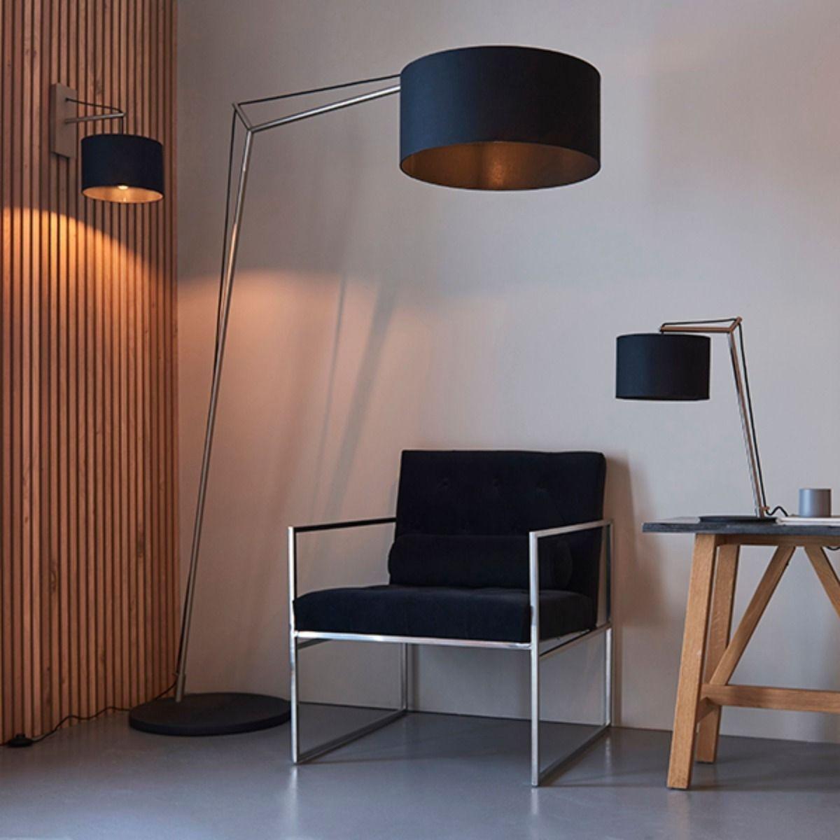 Zaira Nickel and Black Table Lamp – image 6