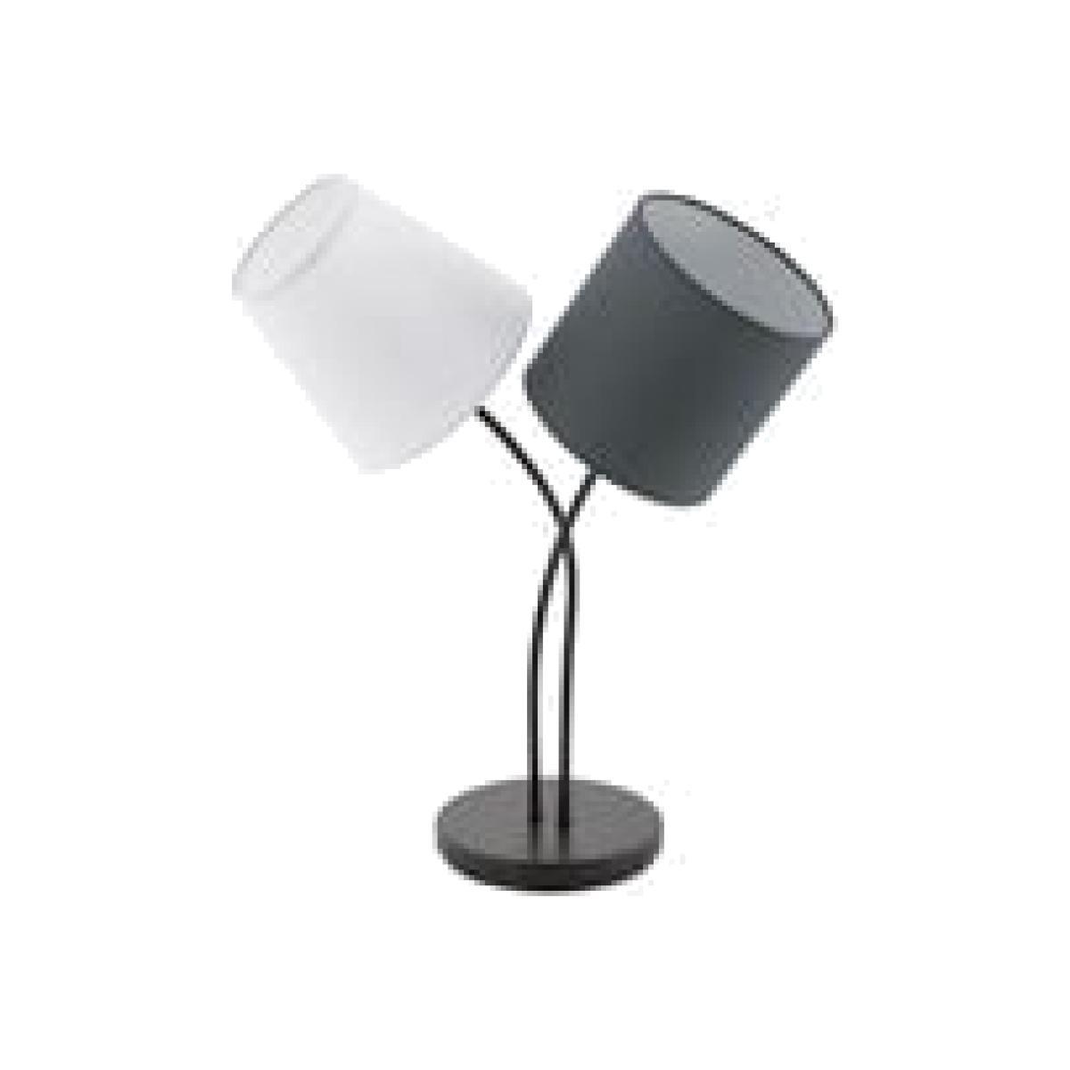 Almeida 2 Light Anthracite and White Table Lamp