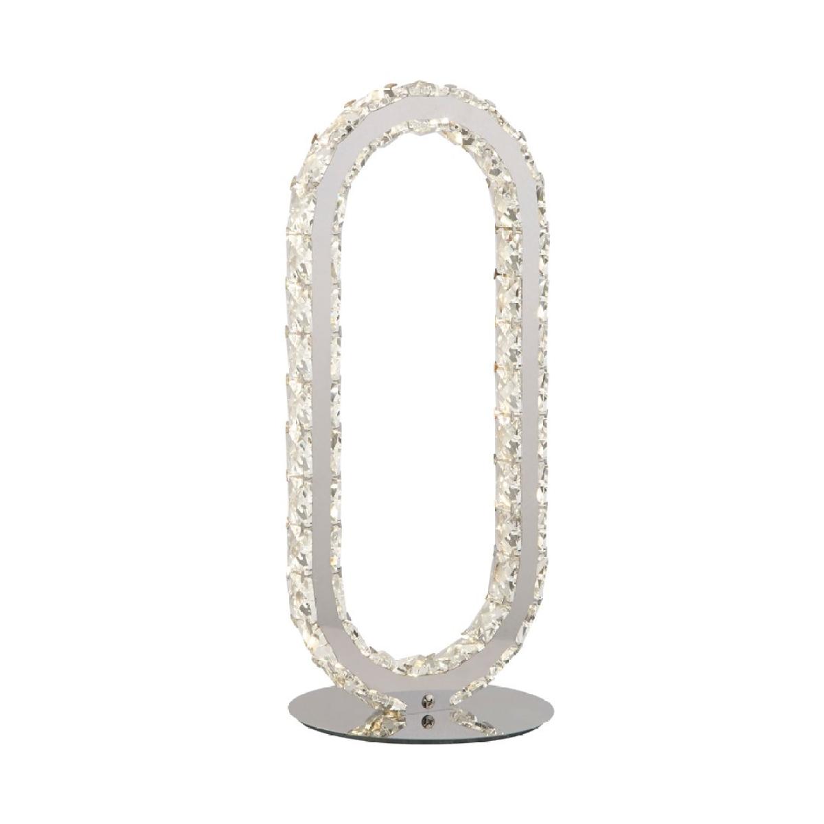 Mendoza Chrome and Clear Glass LED Table Lamp – image 3
