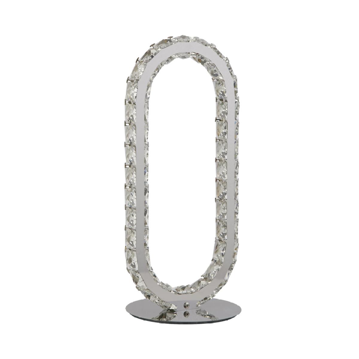 Mendoza Chrome and Clear Glass LED Table Lamp – image 4