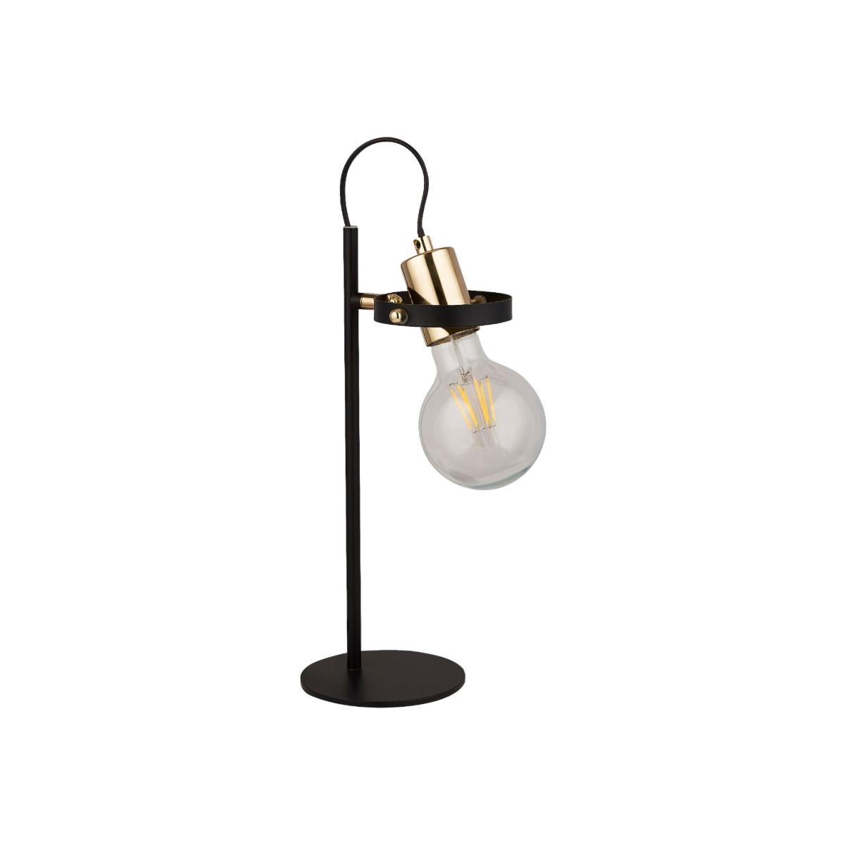 Hansel 1 Light Black & Brass Table Lamp – image 1