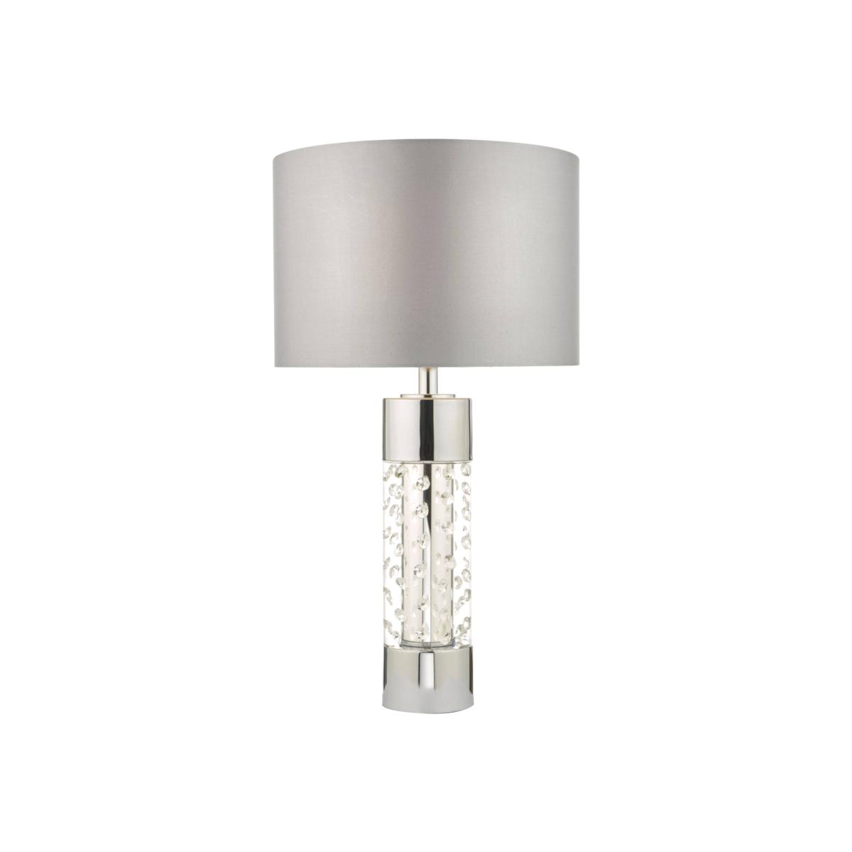 Yalena Large Polished Chrome and Crystal 60cm Table Lamp