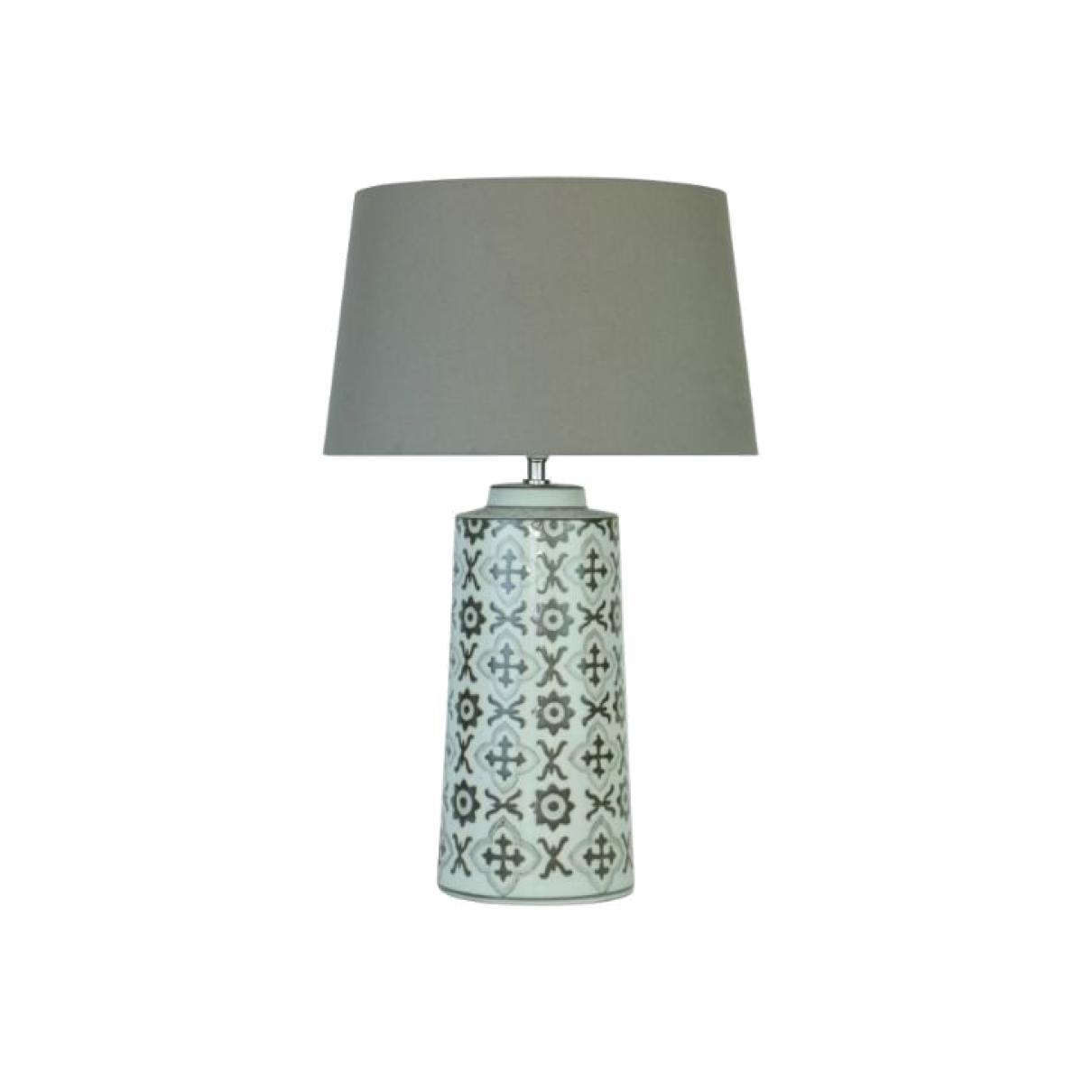 Nora Grey & White Table Lamp – image 1