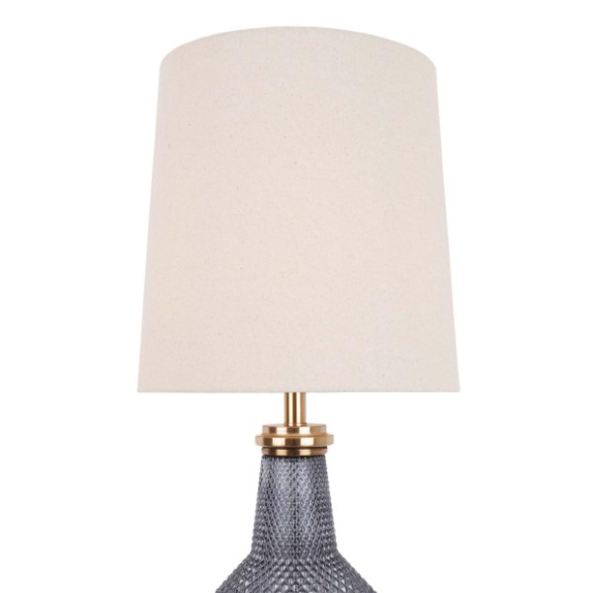 LIA 1 LIGHT ANTIQUE BRASS AND TEXTURED GLASS TABLE LAMP – image 4