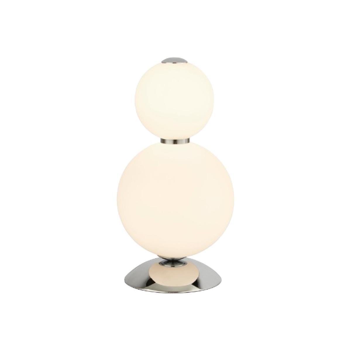 Snowball Chrome Opal Glass Table Lamp