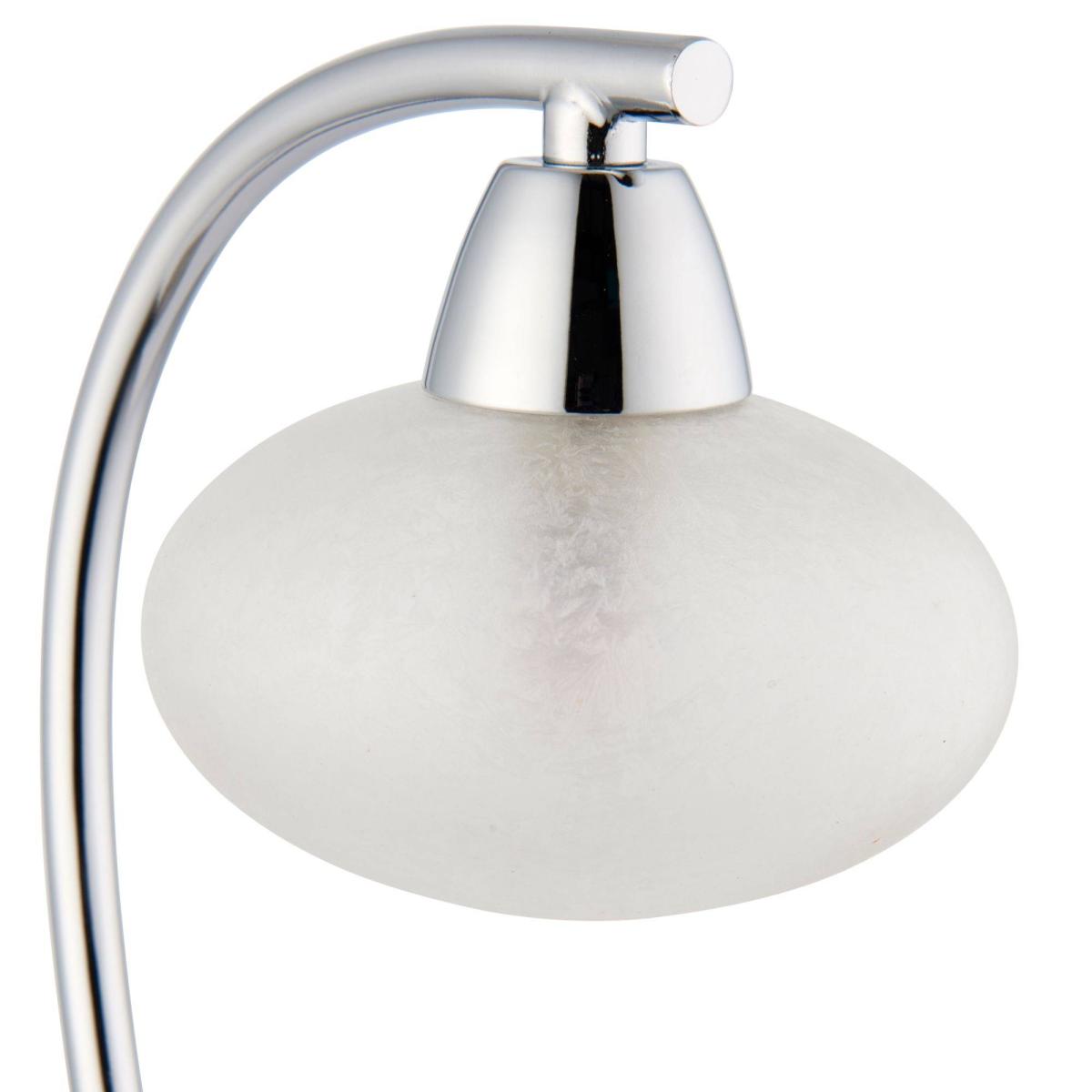 Sion 1 Light Polished Chrome 13cm Table Lamp with a Frosted Glass Shade – image 2