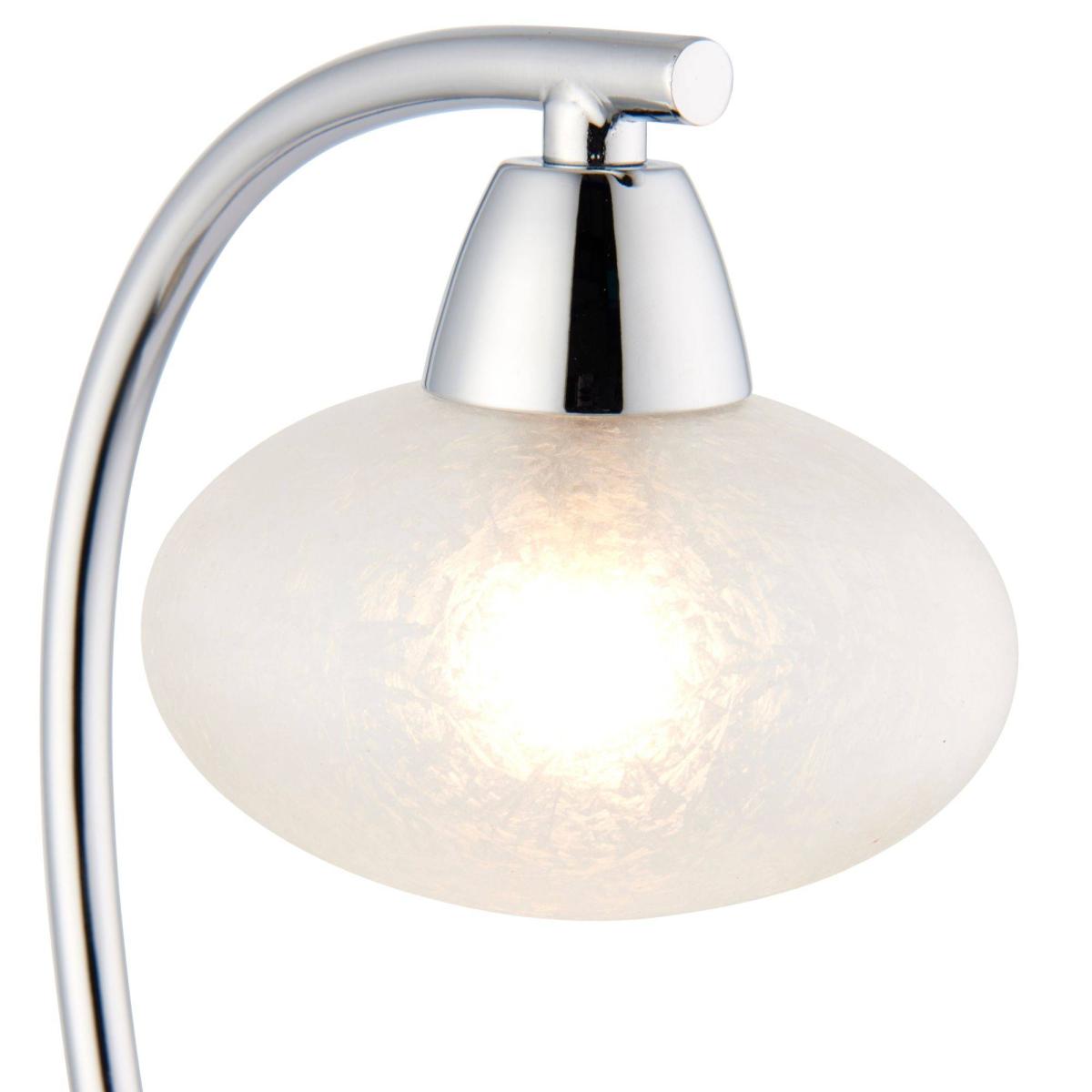 Sion 1 Light Polished Chrome 13cm Table Lamp with a Frosted Glass Shade – image 3