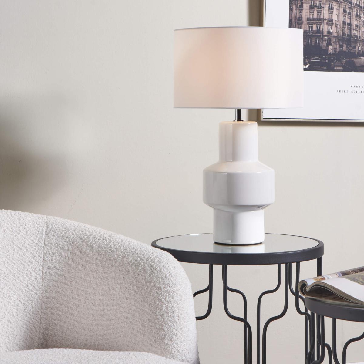 Salina White Table Lamp – image 1