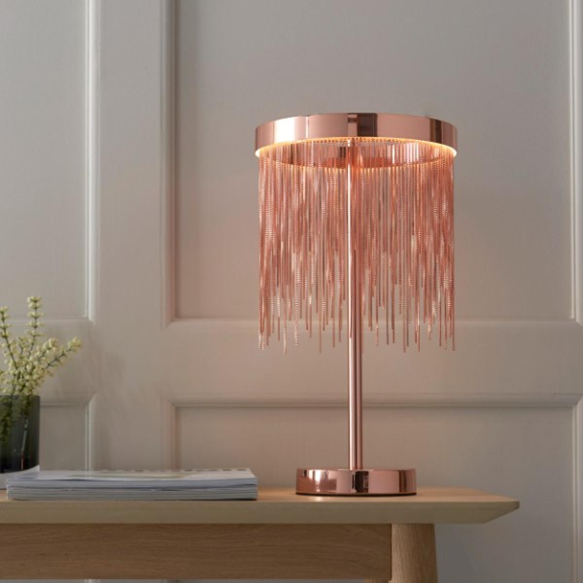Zelma LED Brushed Copper Table Lamp – image 2